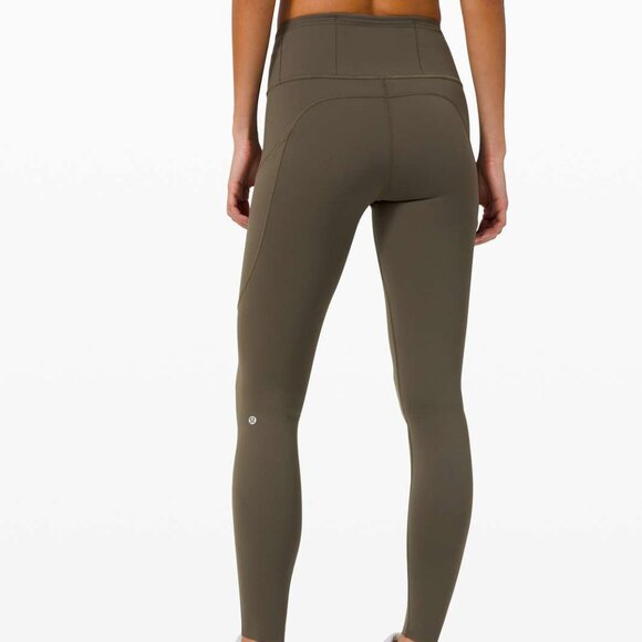 Lululemon Fast and Free Tight 28" *Non-Reflective Dark Olive - Picture 2 of 10